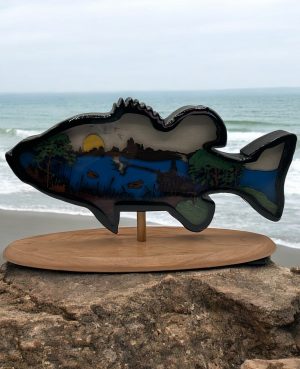 Wooden and Epoxy Table Top / Accent Fishing